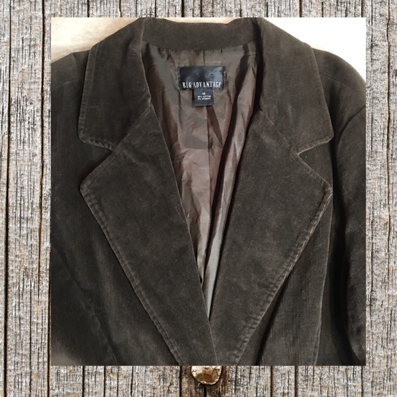 70’s brown corduroy blazer/jacket Single button up - Picture 4 of 12
